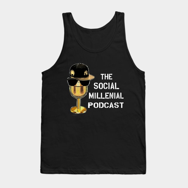 Logo White Tank Top by The Social Millenial Podcast